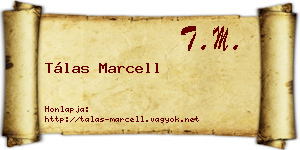 Tálas Marcell névjegykártya