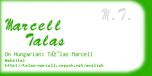 marcell talas business card